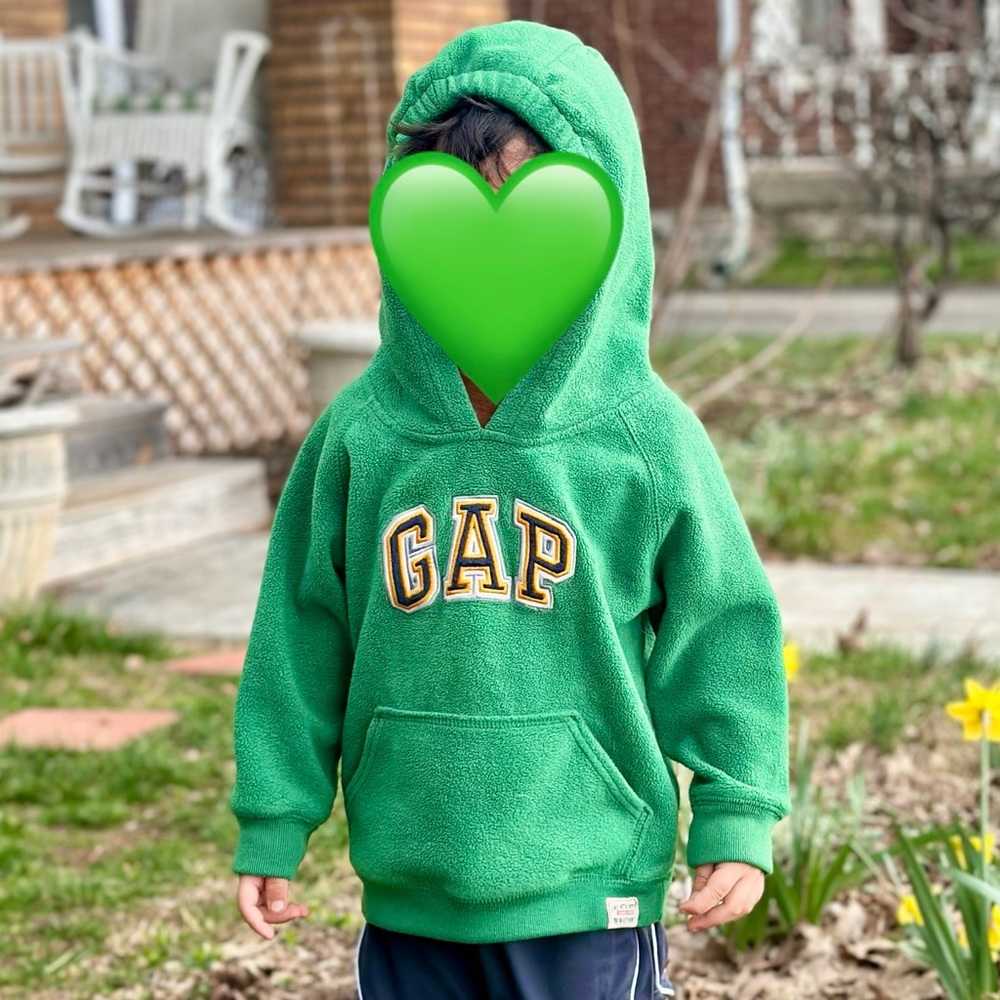 GAP Kids Green Fleece Hoodie Size 4 years old